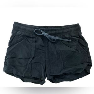 Hardtail Slouchy Cargo Shorts Size Small Black with Drawstring